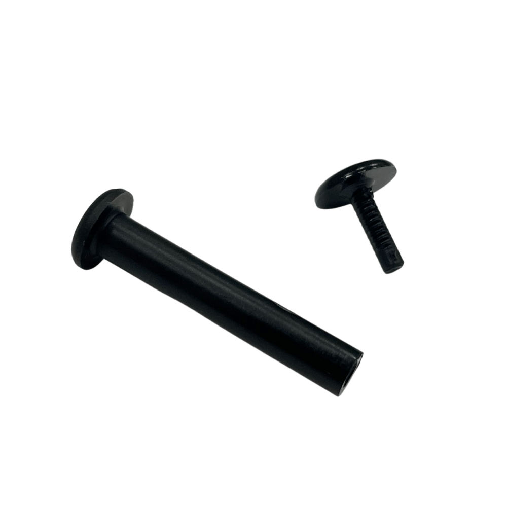Ohio Travel Bag Fasteners 1 1/4" Black, Post & Cap, Plastic, #L-1694-1-1-4 L-1694-1-1-4