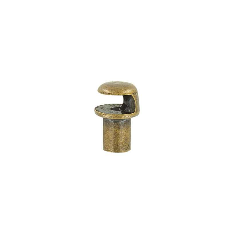 1/2" Antique Brass, Boot Lace Eyelet Hook, Solid Brass