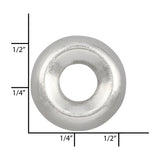 Ohio Travel Bag Fasteners 1/2" Nickel, Convex Washer, Steel - 12 pk, #L-1745-NP L-1745-NP