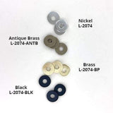 Ohio Travel Bag Fasteners 1/2" Nickel, Washer, Steel - 12 pk, #L-2074 L-2074