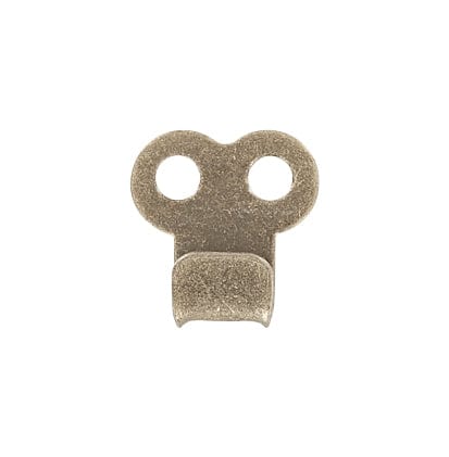 Ohio Travel Bag Fasteners 1/4" Antique Brass, Boot Lace Hook with Double Rivet Holes, Steel, #A-309-ANTB A-309-ANTB