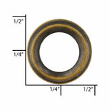 Ohio Travel Bag Fasteners 1/4" Antique Brass, Washer, Steel- 24 pk, #A-400-ANTB A-400-ANTB