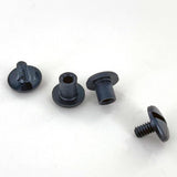 Ohio Travel Bag Fasteners 1/4" Black, Post & Cap, Plastic, #L-1694-1-4 L-1694-1-4