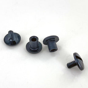Ohio Travel Bag Fasteners 1/4" Black, Post & Cap, Plastic, #L-1694-1-4 L-1694-1-4