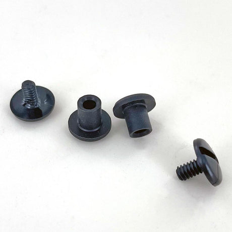 Ohio Travel Bag Fasteners 1/4" Black, Post & Cap, Plastic, #L-1694-1-4 L-1694-1-4