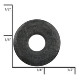 Ohio Travel Bag Fasteners 1/4" Black, Washer, Steel - 12 pk, #T-117-BLK T-117-BLK