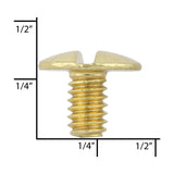 Ohio Travel Bag Fasteners 1/4" Brass, Screw Only, Solid Brass, #L-156SC-1-4-SB L-156SC-1-4-SB