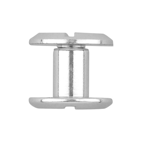 Ohio Travel Bag Fasteners 1/4" Shiny Nickel, Flat Top Chicago Screw, Solid Brass, #P-2334-NIC P-2334-NIC