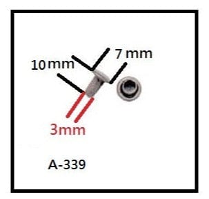 Ohio Travel Bag Fasteners 10mm Nickel, Double Cap Jiffy Rivet, Steel-PK100, #A-339-NIC A-339-NIC