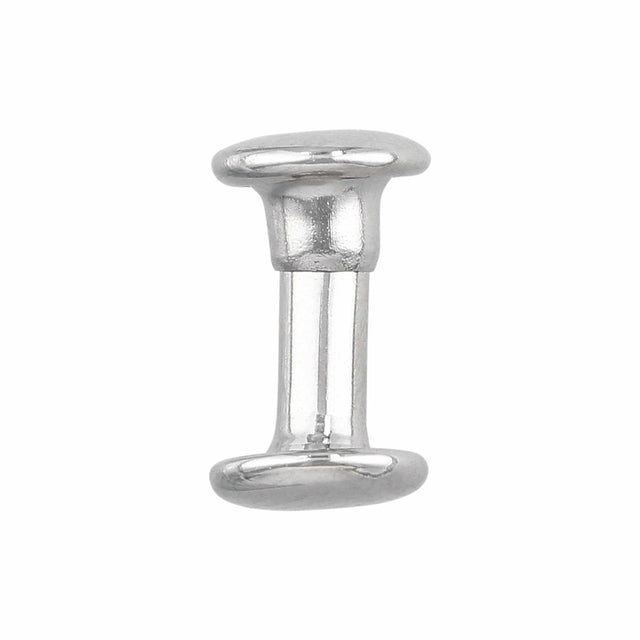 Ohio Travel Bag Fasteners 12mm Nickel, Double Cap Jiffy Rivet, Steel, #A-339-NIC A-339-NIC