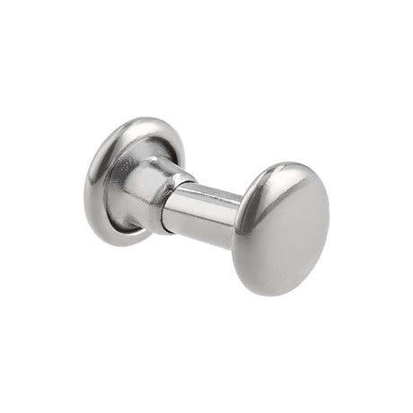 Ohio Travel Bag Fasteners 12mm Nickel, Double Cap Jiffy Rivet, Steel, #A-339-NIC A-339-NIC