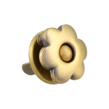 Ohio Travel Bag Fasteners 15mm Antique Brass, Flower Magnetic Snap, Steel, #P-2649-ANTB P-2649-ANTB