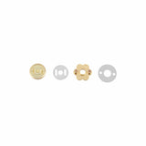 Ohio Travel Bag Fasteners 15mm Shiny Gold, Flower Magnetic Snap, Steel, #P-2649-GOLD P-2649-GOLD