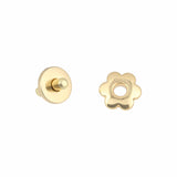 Ohio Travel Bag Fasteners 15mm Shiny Gold, Flower Magnetic Snap, Steel, #P-2649-GOLD P-2649-GOLD
