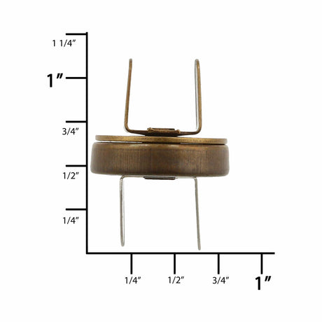 Ohio Travel Bag Fasteners 18mm Antique Brass, Thin Profile Magnetic Snap, Steel, #P-2364-ANTB P-2364-ANTB