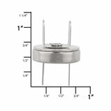 Ohio Travel Bag Fasteners 18mm Nickel, Thin Profile Magnetic Snap, Steel, #P-2364-NP P-2364-NP
