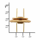 Ohio Travel Bag Fasteners 19mm Gold, Beveled Low Profile Magnetic Snap, Steel, #P-2407-GOLD P-2407-GOLD