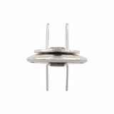 Ohio Travel Bag Fasteners 19mm Nickel, Beveled Low Profile Magnetic Snap, Steel, #P-2407-NP P-2407-NP