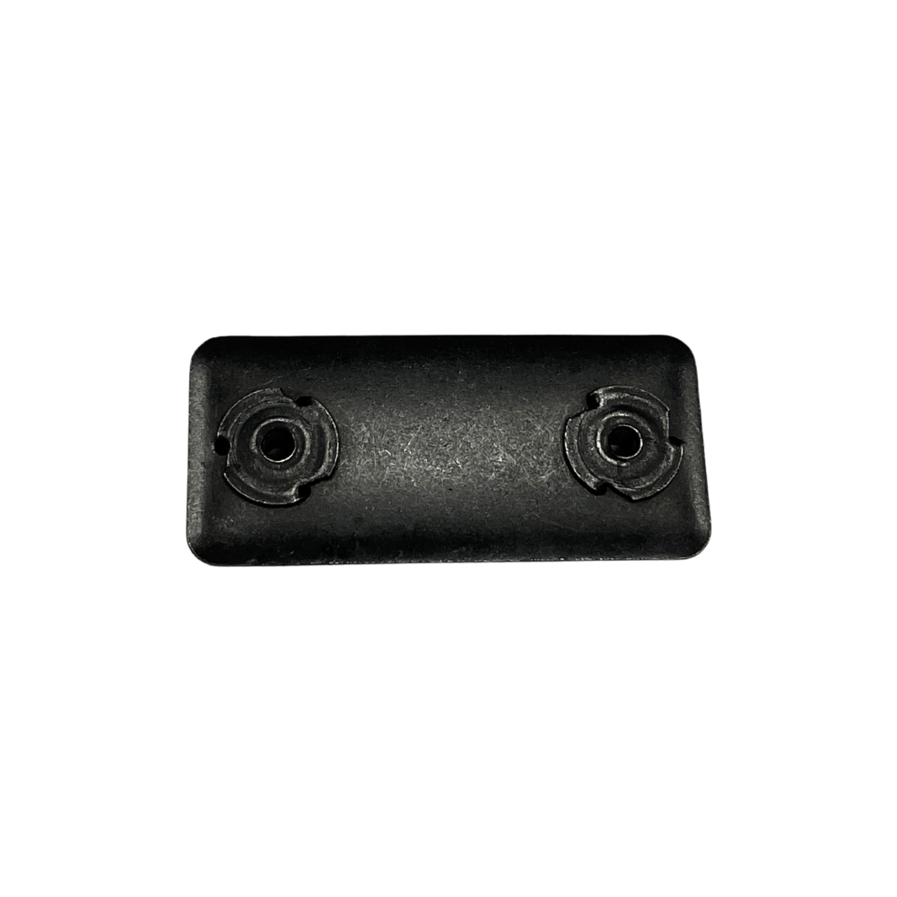 Ohio Travel Bag Fasteners 2 7/16" Black, Threaded Wheel Washer Plate with Screws, Steel, #L-2124-BLK L-2124-BLK