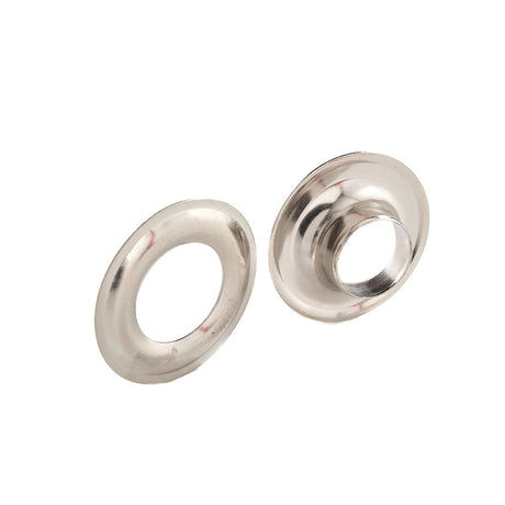 Ohio Travel Bag Fasteners #2 Nickel, Grommet with Washer, Soild Brass - 12 pk, #GROM-2-SBN GROM-2-SBN
