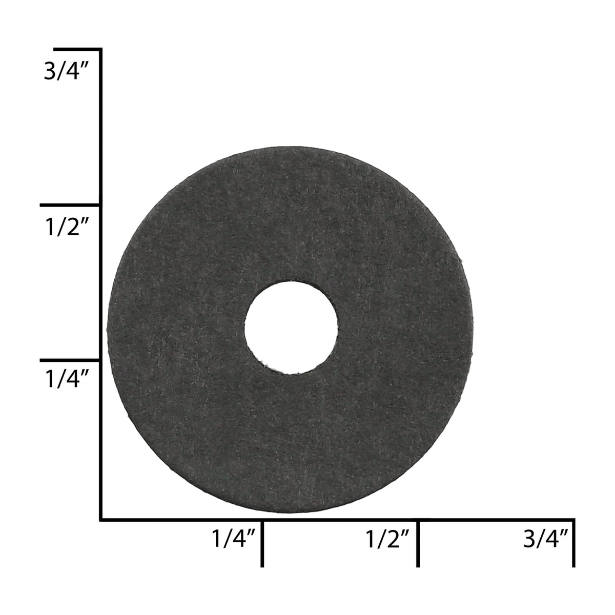 Ohio Travel Bag Fasteners 21/32" Black, Washer, Fiber - 12 pk, #A-85 A-85