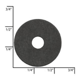 Ohio Travel Bag Fasteners 21/32" Black, Washer, Fiber - 12 pk, #A-85 A-85