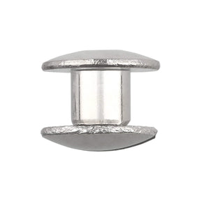 Ohio Travel Bag Fasteners 3/16" Nickel, Open Hole Chicago Screw, Solid Brass, #L-156-3-16SBN L-156-3-16SBN