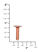 Ohio Travel Bag Fasteners 3/4" Copper, #9 Rivet with Burr, Zinc Alloy, #L-307-9-B L-307-9-B