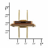 Ohio Travel Bag Fasteners 3/4" Gold, Magnetic Snap, Steel, #P-2443-GOLD P-2443-GOLD