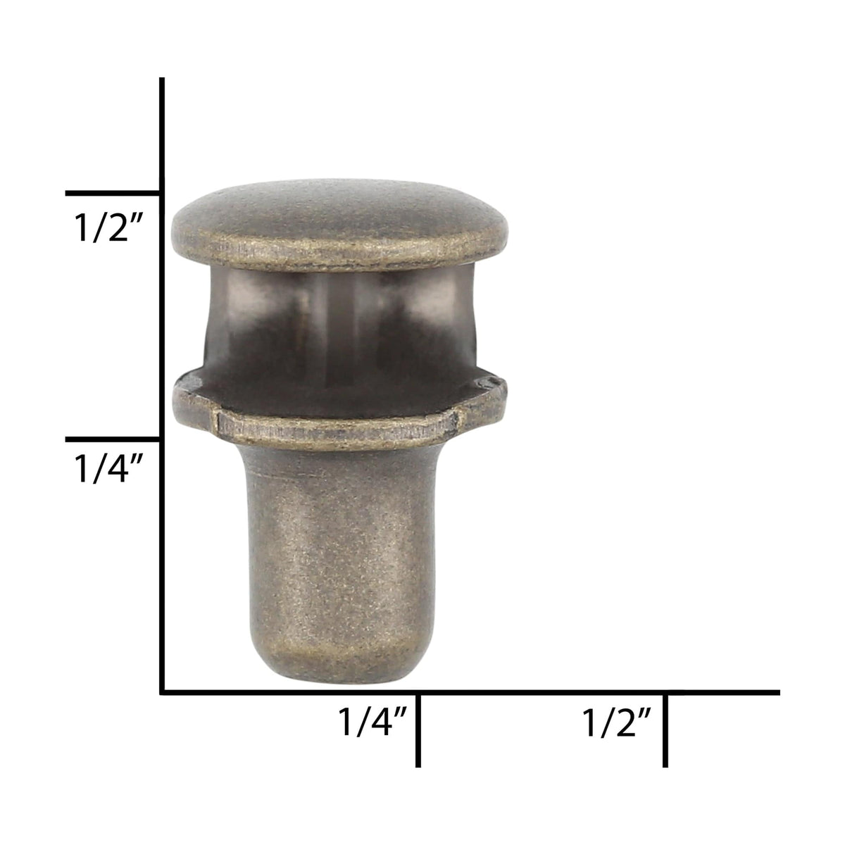 Ohio Travel Bag Fasteners 3/8" Antique Brass, Boot Lace Eyelet Hook, Steel, #A-295-ANTB A-295-ANTB