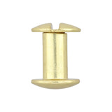 Ohio Travel Bag Fasteners 3/8" Brass, Chicago Screw, Solid Brass, #L-156-3-8SB L-156-3-8SB