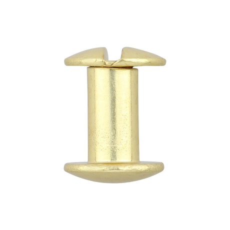 Ohio Travel Bag Fasteners 3/8" Brass, Chicago Screw, Solid Brass, #L-156-3-8SB L-156-3-8SB