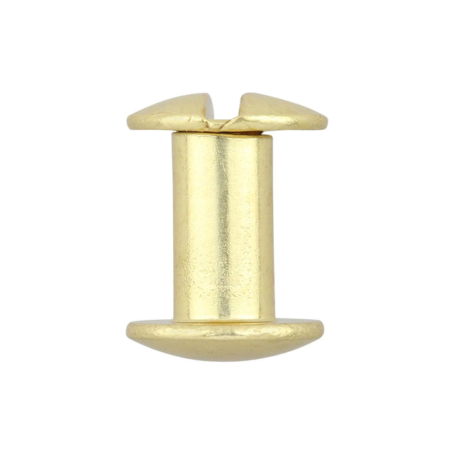 Ohio Travel Bag Fasteners 3/8" Brass, Chicago Screw, Solid Brass, #L-156-3-8SB L-156-3-8SB