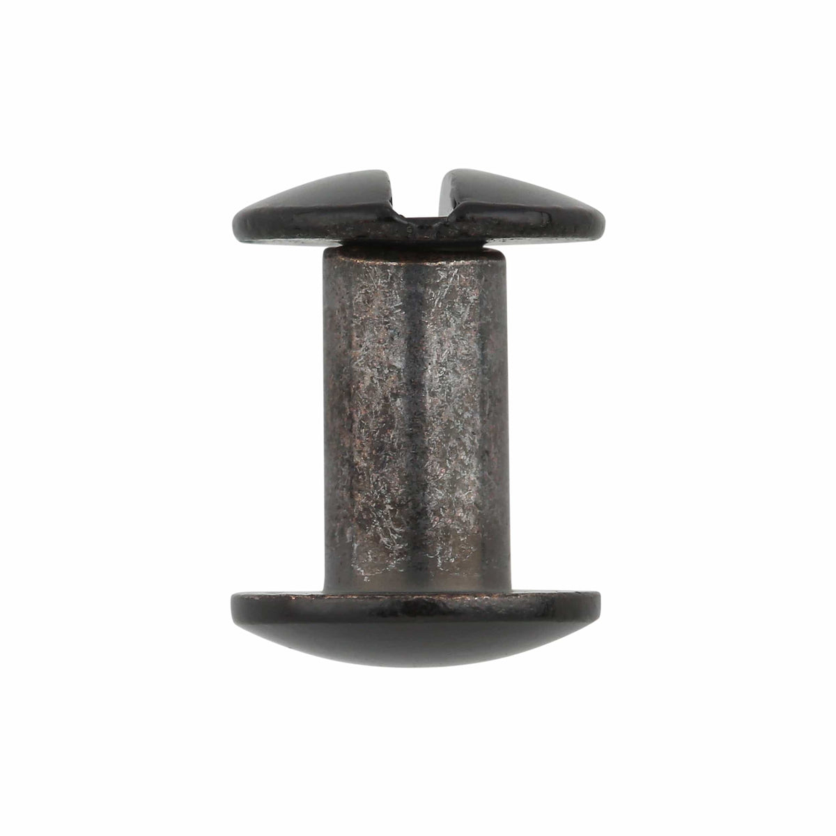 Ohio Travel Bag Fasteners 3/8" Glossy Black, Chicago Screw, Solid Brass, #L-156-3-8BLK L-156-3-8BLK