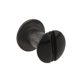 Ohio Travel Bag Fasteners 3/8" Glossy Black, Chicago Screw, Solid Brass, #L-156-3-8BLK L-156-3-8BLK
