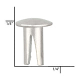 Ohio Travel Bag Fasteners 4/16" Nickel, Split Rivet, Steel - 24 pk, #100-4-16-NP 100-4-16-NP