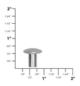 Ohio Travel Bag Fasteners 4/16" Nickel, Tubular Rivet, Steel - 24 pk, #252-4-16-NP 252-4-16-NP