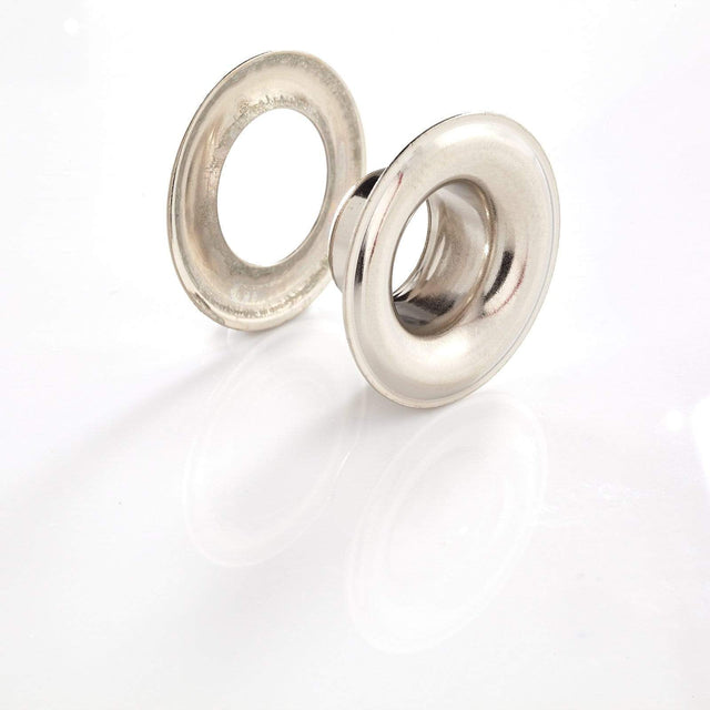 Ohio Travel Bag Fasteners #4 Nickel, Grommet with Washer, Solid Brass, #GROM-4-SBN GROM-4-SBN