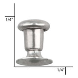 Ohio Travel Bag Fasteners 4mm Nickel, SIngle Cap Jiffy Rivets, Steel, #A-444-NP A-444-NP