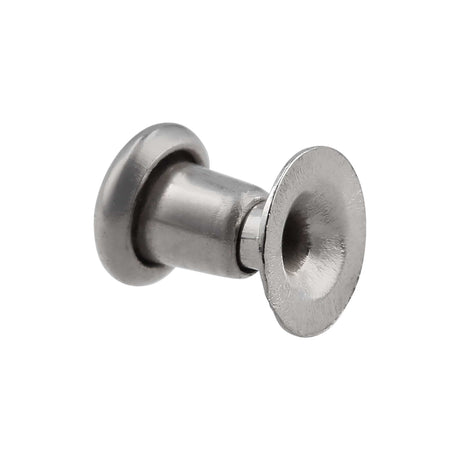 Ohio Travel Bag Fasteners 4mm Nickel, SIngle Cap Jiffy Rivets, Steel, #A-444-NP A-444-NP