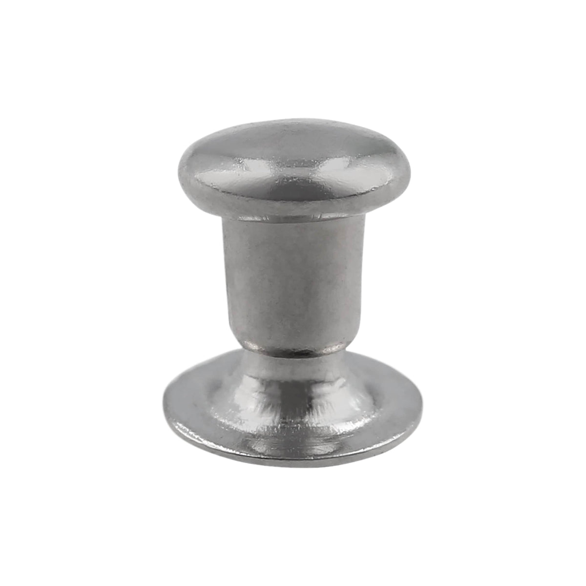 Ohio Travel Bag Fasteners 4mm Nickel, SIngle Cap Jiffy Rivets, Steel, #A-444-NP A-444-NP
