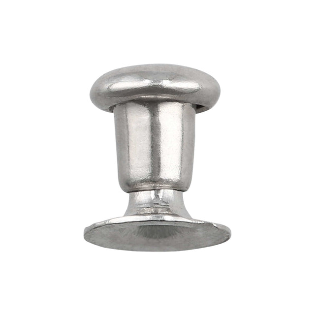 Ohio Travel Bag Fasteners 4mm Nickel, SIngle Cap Jiffy Rivets, Steel, #A-444-NP A-444-NP