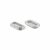Ohio Travel Bag Fasteners 5/16" Nickel, Oblong Force Fit Eyelet, Zinc Alloy, #P-2633 P-2633