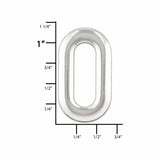 Ohio Travel Bag Fasteners 5/16" Nickel, Oblong Force Fit Eyelet, Zinc Alloy, #P-2633 P-2633