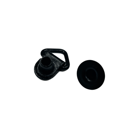 Ohio Travel Bag Fasteners 5/8" Black, Boot Hook Loop w/Eyelet, Steel, #XBH-1 XBH-1