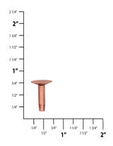 Ohio Travel Bag Fasteners 5/8" Copper, Rivet with Burr, Copper, #L-307-10-A L-307-10-A