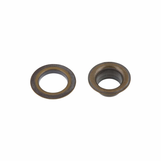 Ohio Travel Bag Fasteners 7/16" Antique Brass, Eyelet with Washer, Solid Brass - 12 pk, #A-417 A-417