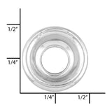 Ohio Travel Bag Fasteners 7/16" Nickel, Convex Washer, Steel - 24 pk, #L-1959-NP L-1959-NP