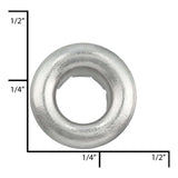 Ohio Travel Bag Fasteners 7/32" Nickel, Eyelet, Solid Brass - 12 pk, #A-348-SBN A-348-SBN