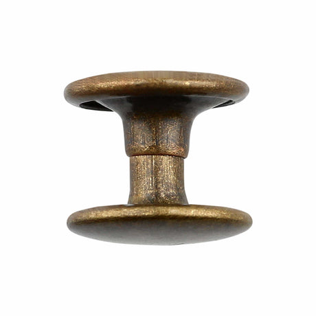 Ohio Travel Bag Fasteners 7mm Antique Brass, Double Cap Jiffy Rivets, Steel, #A-312-ANTB A-312-ANTB
